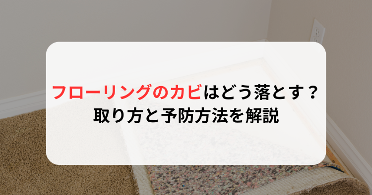 フローリングに生えたカビはどう落とす？取り方と予防方法を解説