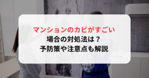 マンションのカビがすごい場合の対処法は？予防策や注意点も解説
